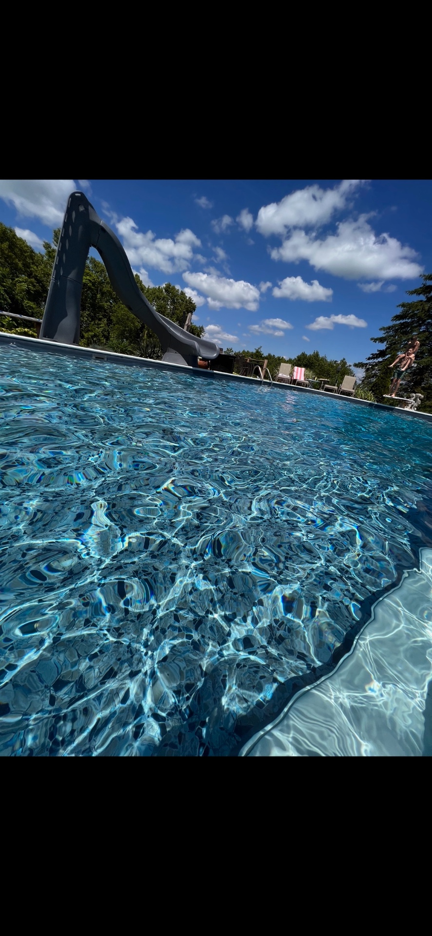 Sparkling pool water